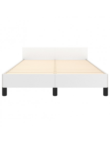 Giroletto con Testiera Bianco 120x190 cm in Similpelle