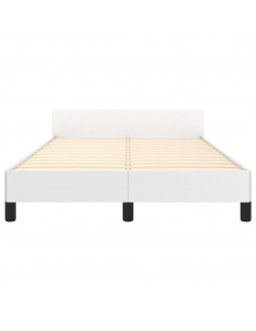 Giroletto con Testiera Bianco 120x190 cm in Similpelle