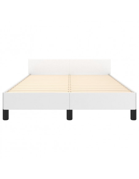 Giroletto con Testiera Bianco 120x190 cm in Similpelle