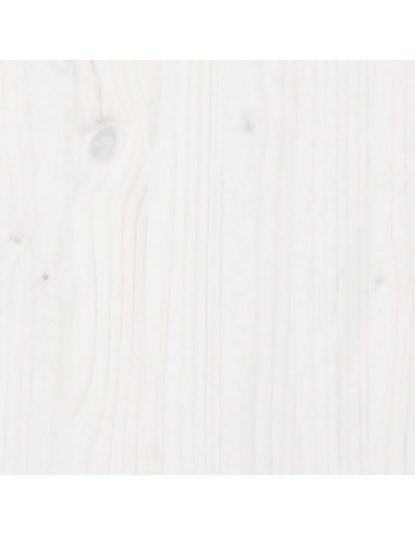 Giroletto con Testiera Bianco 120x190 cm Legno Massello di Pino