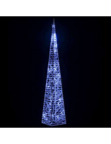 Cono di Luce LED Decorativo Acrilico Blu 60 cm