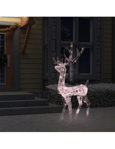 Decorazione Natalizia Acrilico Renna 140 LED 120cm Bianco Caldo