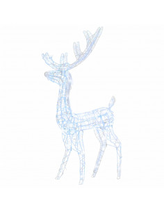 Decorazione Natalizia Acrilico Renna 140LED 120cm Bianco Freddo 2