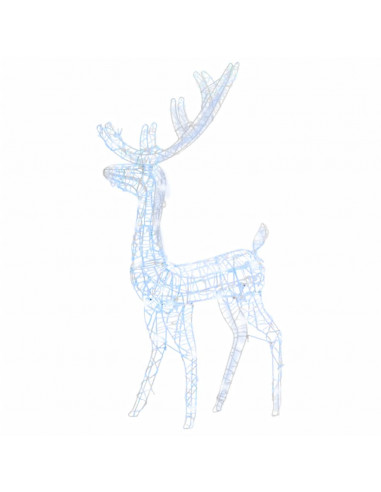 Decorazione Natalizia Acrilico Renna 140LED 120cm Bianco Freddo