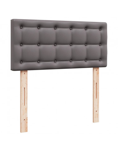 Giroletto a Molle con Materasso Grigio 100x200 cm in Similpelle