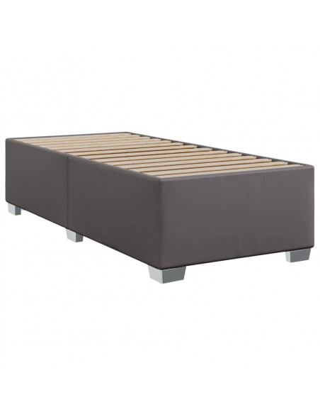 Giroletto a Molle con Materasso Grigio 100x200 cm in Similpelle