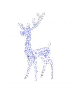 Decorazione Natalizia in Acrilico Renna 140 LED 120 cm Blu 2
