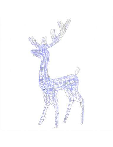 Decorazione Natalizia in Acrilico Renna 140 LED 120 cm Blu
