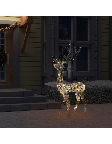 Decorazione Natalizia Acrilico Renna 140 LED 120 cm Multicolore