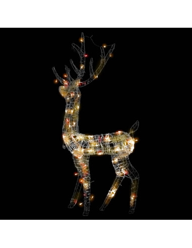 Decorazione Natalizia Acrilico Renna 140 LED 120 cm Multicolore