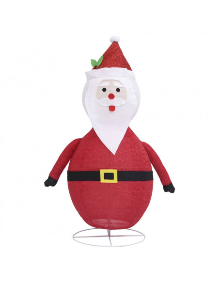 Figura Decorativa Babbo Natale con LED Tessuto Lusso 60 cm