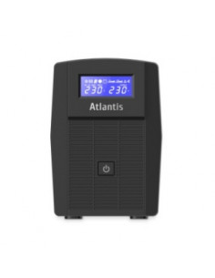 UPS ATLANTIS A03-HP1003 800VA (480W) Sinewave Line Interactive 12V-9Ah Display LCD e LED stato UPS Interfaccia USB-HID 2xSchuko