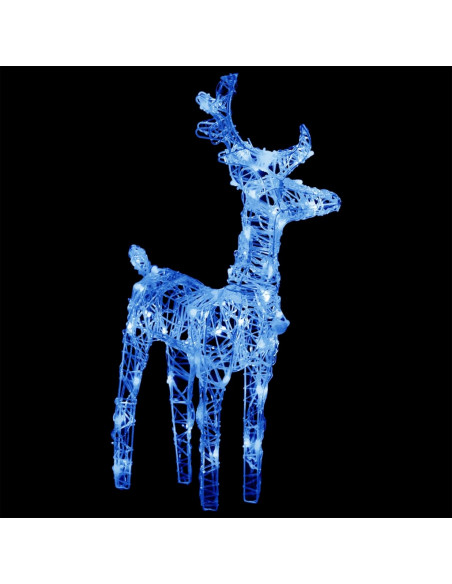 Decorazione Natalizia Renne e Slitta 160 LED 130 cm in Acrilico