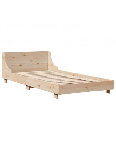 Giroletto con Testiera 100x200 cm Legno Massello di Pino