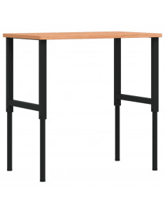 Banco da Lavoro 100x60x(71,5-98) cm Legno Faggio Rettangolare 2