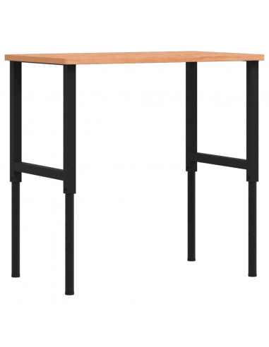 Banco da Lavoro 100x60x(71,5-98) cm Legno Faggio Rettangolare