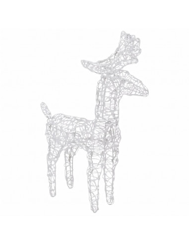 Decorazione Natalizia Renne e Slitta 160 LED 130 cm in Acrilico