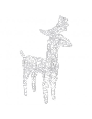 Decorazione Natalizia Renne e Slitta 280x28x55 cm in Acrilico