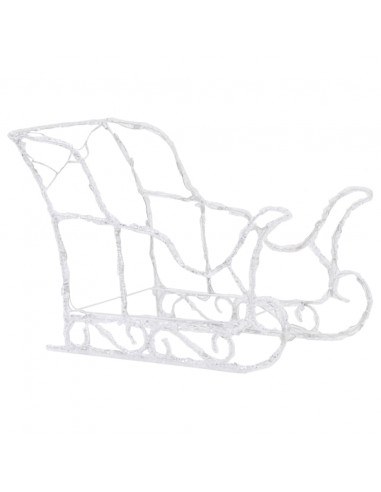 Decorazione Natalizia Renne e Slitta 280x28x55 cm in Acrilico