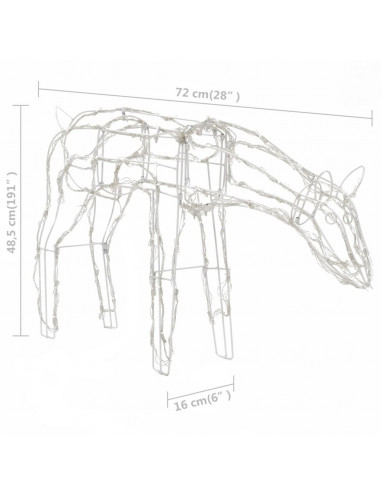 Decorazioni di Natale a Forma di Renne 3 pz 229 LED