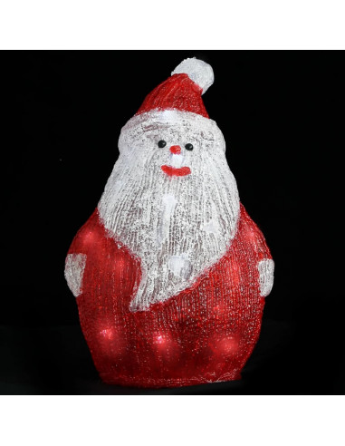 Babbo Natale LED in Acrilico per Interno ed Esterno 28 cm