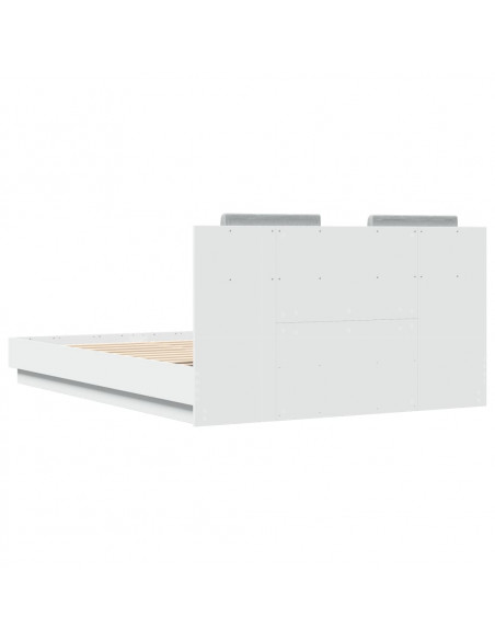 Giroletto con Testiera Bianco 120x200 cm in Legno Multistrato