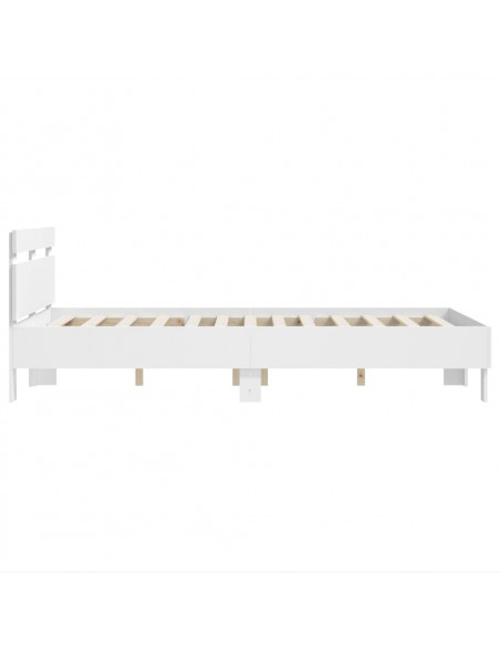 Giroletto con Testiera Bianco 120x200 cm in Legno Multistrato