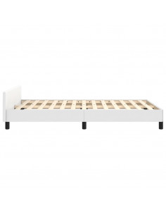 Giroletto con Testiera Bianco 120x200 cm in Similpelle