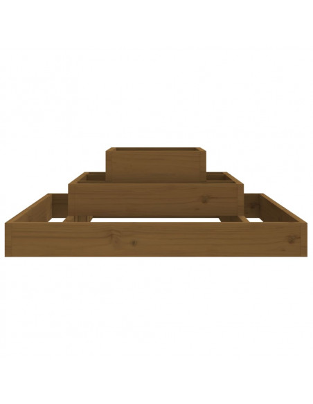 Fioriera Miele 80x80x27 cm in Legno Massello di Pino