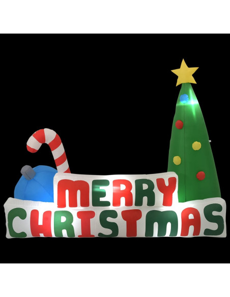 Albero Natale Merry Christmas Gonfiabile con LED 240x188 cm