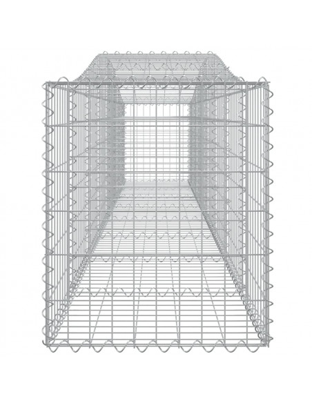 Cesto Gabbione ad Arco 400x50x60/80 cm Ferro Zincato