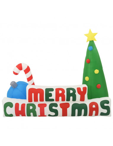 Albero Natale Merry Christmas Gonfiabile con LED 240x188 cm