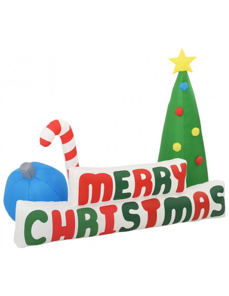 Albero Natale Merry Christmas Gonfiabile con LED 240x188 cm