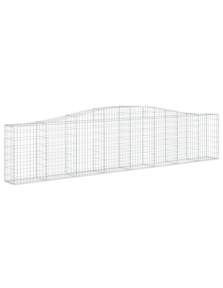 Cesto Gabbione ad Arco 400x30x80/100 cm Ferro Zincato