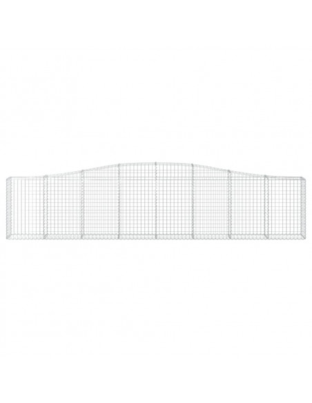 Cesto Gabbione ad Arco 400x30x80/100 cm Ferro Zincato