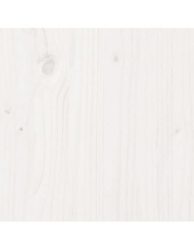 Giroletto con Testiera Bianco 135x190 cm Legno Massello di Pino