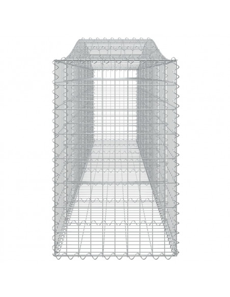 Cesto Gabbione ad Arco 400x50x80/100 cm Ferro Zincato