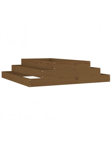 Fioriera Miele 110x110x27 cm in Legno Massello di Pino