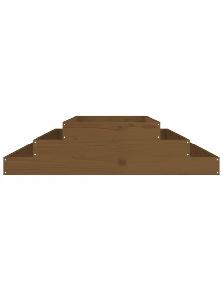 Fioriera Miele 110x110x27 cm in Legno Massello di Pino