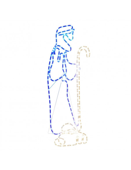 Figura Natalizia di Pastore e Agnello con 168 LED 102,5x35 cm