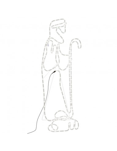 Figura Natalizia di Pastore e Agnello con 168 LED 102,5x35 cm