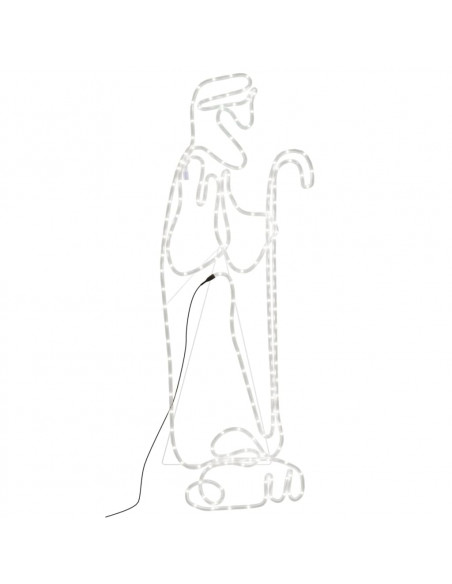 Figura Natalizia di Pastore e Agnello con 168 LED 102,5x35 cm