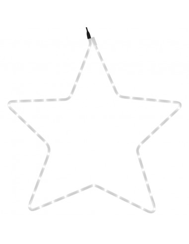 Figura Stella Natalizia con 48 LED Bianco Caldo 56 cm