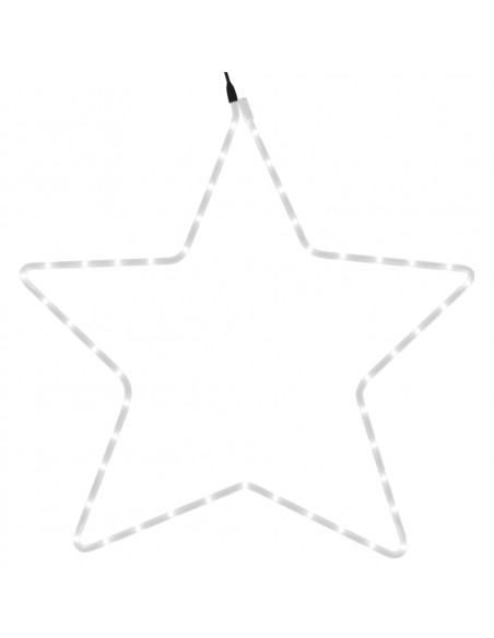 Figura Stella Natalizia con 48 LED Bianco Caldo 56 cm