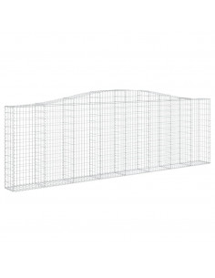 Cesto Gabbione ad Arco 400x30x120/140 cm Ferro Zincato 2