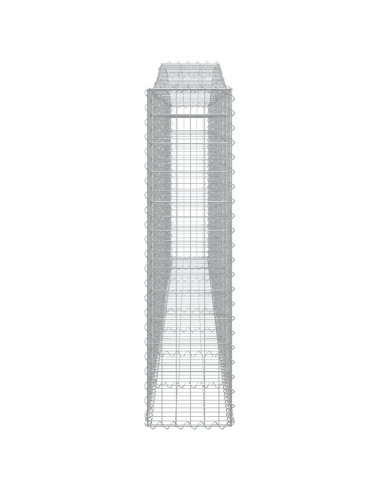 Cesto Gabbione ad Arco 400x30x120/140 cm Ferro Zincato