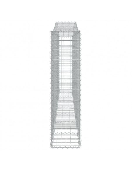 Cesto Gabbione ad Arco 400x30x120/140 cm Ferro Zincato