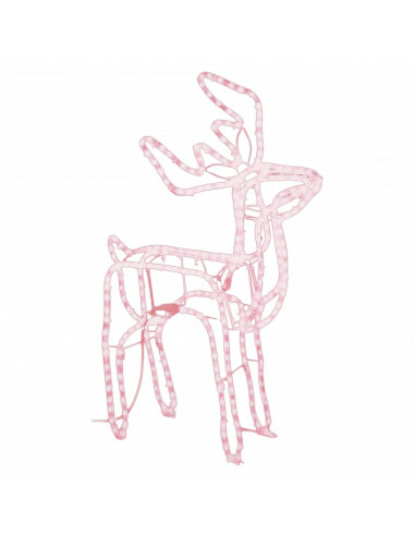 Figure Natalizie Renne Bianco Caldo 76x42x87 cm