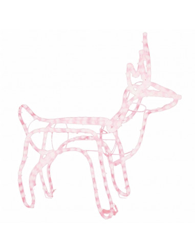 Figure Natalizie Renne Bianco Caldo 60x30x60 cm