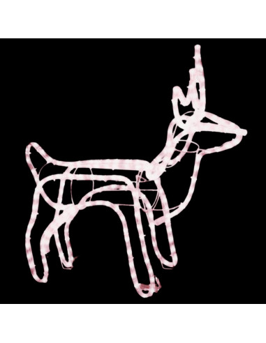 Figure Natalizie Renne Bianco Caldo 60x30x60 cm